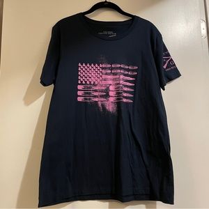 NWT Navy Blue Grunt Style Bullet Flag Tee - XXL